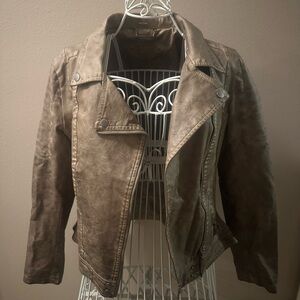 Jou Jou Women's Brown Leather Jacket